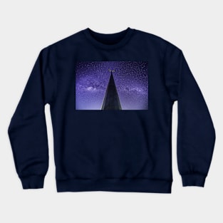 Looking up at the Purple Milky Way Crewneck Sweatshirt